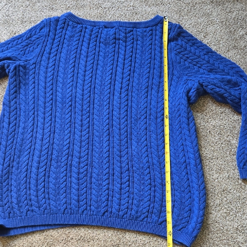 Lord & Taylor Vibrant Blue Knit Sweater - Picture 6 of 8